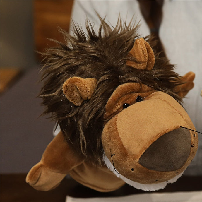 Marionnette Lion Brun - Animaux à Main