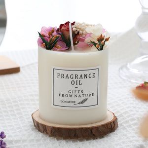 Bougies Romantiques Décorées de Fleurs Séchées | Cadeaux de Paris